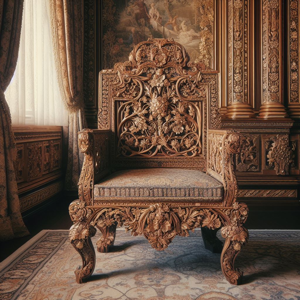 Intricately carved chair