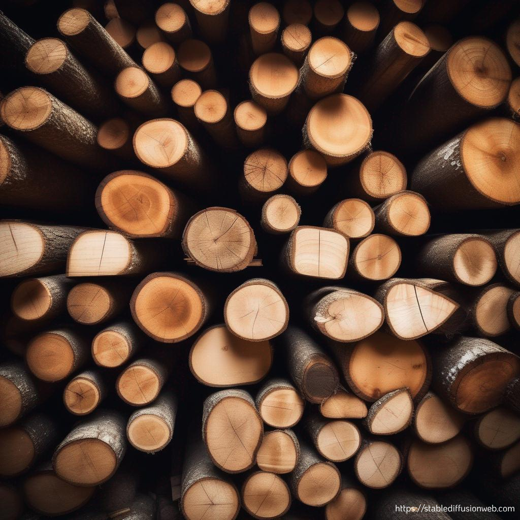 stacks of wood